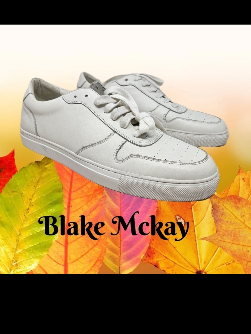 Blake Mckay Hamilton White Leather Mens Sneakers Size 10.5 Casual Comfort